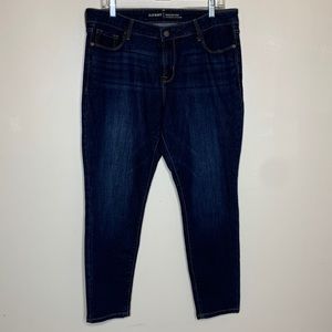 OLD NAVY Jeans ROCK STAR Skinny Dark Wash Stretchy Whiskered 5 Pocket 14